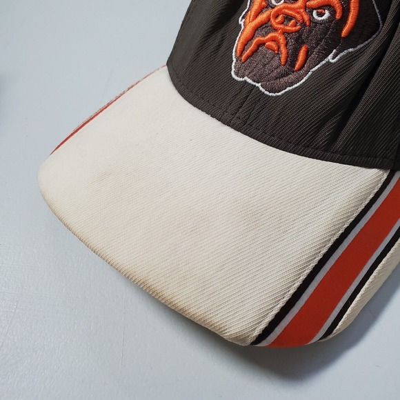 Cleveland Browns Reebok Hat Men Adjustable Bulldog Logo Cream Brown NFL Fan - Picture 5 of 10